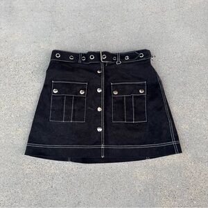 Dolls Kill x Bratz Mini Skirt Black Cargo‎ Women Size Small